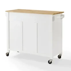 Kitchen Islands & Bar Carts-Kirkland's Home Barn Door Kitchen Cart White