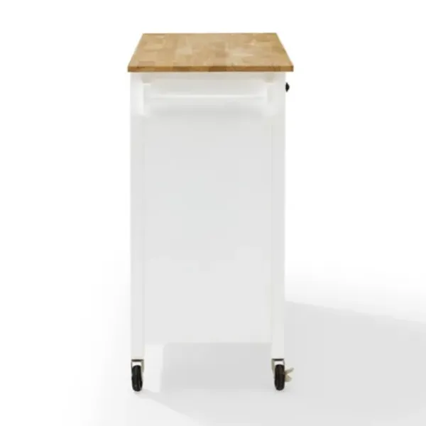 Kitchen Islands & Bar Carts-Kirkland's Home Barn Door Kitchen Cart White