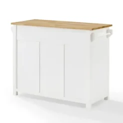 Kitchen Islands & Bar Carts-Kirkland's Home Barn Door Kitchen Cart White