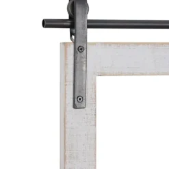 Decorative Mirrors-Kirkland's Home Barn Door Mirror With Shelf White