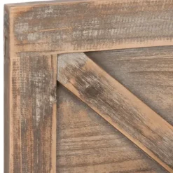 Wall Plaques-Kirkland's Home Barn Door Wall Plaque With Glass Vases Brown
