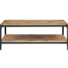 Coffee Tables-Kirkland's Home Barnwood Angle Iron Coffee Table Brown