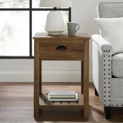 Accent & End Tables-Kirkland's Home Barnwood Country Accent Table Brown
