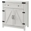 Cabinets & Sideboards-Kirkland's Home Barnwood Style Wooden Cabinet White