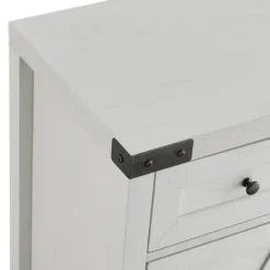 Cabinets & Sideboards-Kirkland's Home Barnwood Style Wooden Cabinet White