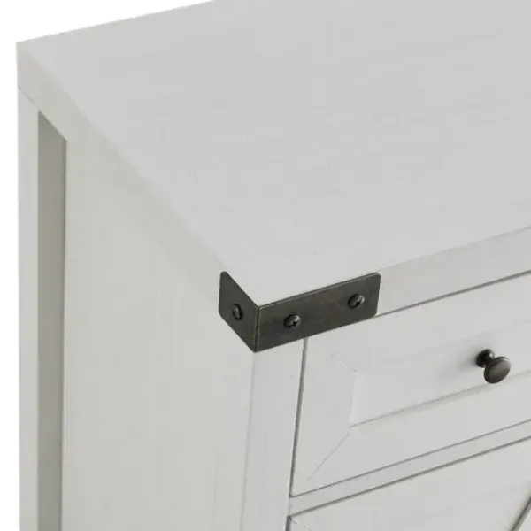 Cabinets & Sideboards-Kirkland's Home Barnwood Style Wooden Cabinet White