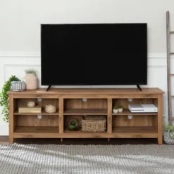 Tv Stands & Media Consoles-Kirkland's Home Barnwood Tv Stand, 70 In. Brown