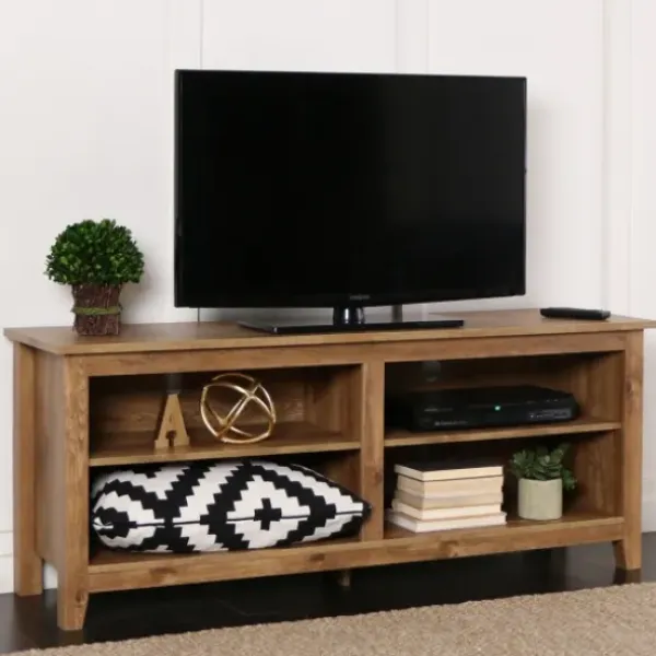 Tv Stands & Media Consoles-Kirkland's Home Barnwood Tv Stand, 58 In. Brown
