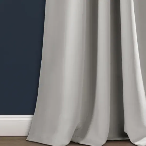 Curtains & Drapes-Kirkland's Home Basketweave Curtain Panel Set, 84 In Gray