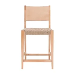 Bar Stools & Counter Height Stools-Kirkland's Home Basketweave Seat Counter Stools, Set Of 2 Tan