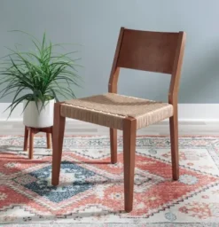 Dining Chairs-Kirkland's Home Basketweave Wood Dining Chairs, Set Of 2 Brown