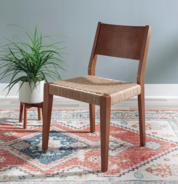 Dining Chairs-Kirkland's Home Basketweave Wood Dining Chairs, Set Of 2 Brown