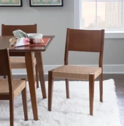 Dining Chairs-Kirkland's Home Basketweave Wood Dining Chairs, Set Of 2 Brown