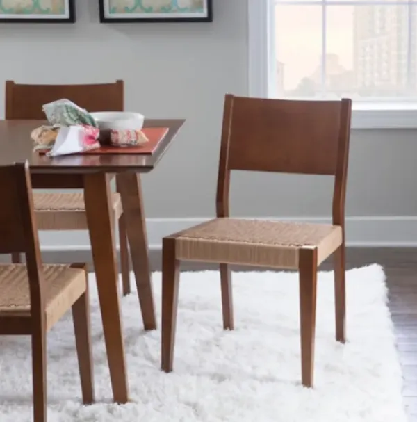 Dining Chairs-Kirkland's Home Basketweave Wood Dining Chairs, Set Of 2 Brown