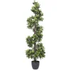 Trees & Topiaries-Kirkland's Home Bay Leaf Spiral Potted Tree, 60 In.