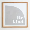 Wall Quotes & Signs-Kirkland's Home Be Kind Framed Wall Plaque White/Gray