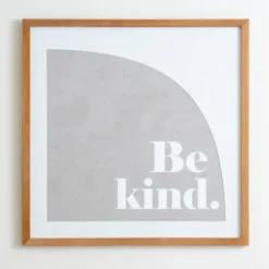 Wall Quotes & Signs-Kirkland's Home Be Kind Framed Wall Plaque White/Gray
