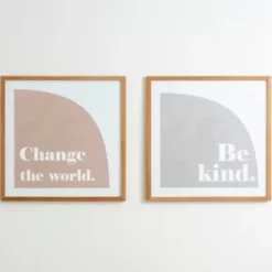 Wall Quotes & Signs-Kirkland's Home Be Kind Framed Wall Plaque White/Gray