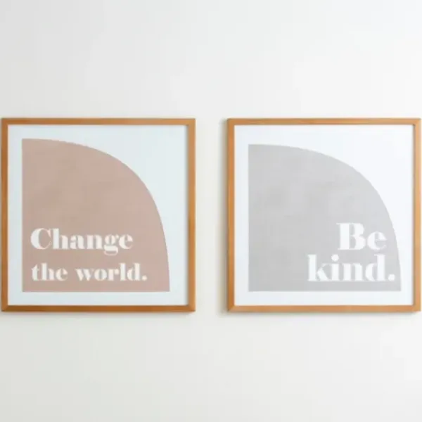 Wall Quotes & Signs-Kirkland's Home Be Kind Framed Wall Plaque White/Gray
