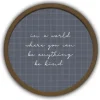 Wall Quotes & Signs-Kirkland's Home Be Kind Windowpane Round Framed Plaque Brown