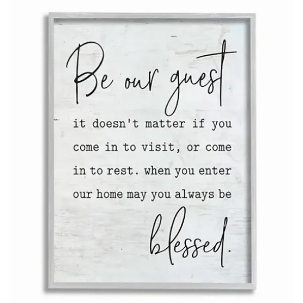 Wall Quotes & Signs-Kirkland's Home Be Our Guest Framed Wall Plaque White