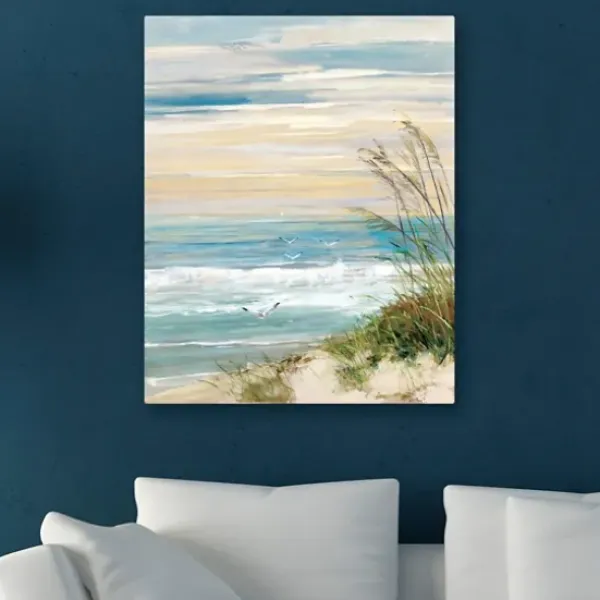 Canvas Art-Kirkland's Home Beach At Dusk Canvas Art Print, 24X30 In. Tan/Blue