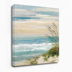 Canvas Art-Kirkland's Home Beach At Dusk Canvas Art Print, 24X30 In. Tan/Blue