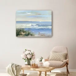 Canvas Art-Kirkland's Home Beach Combers Coastal Canvas Wall Art White/Blue/Tan