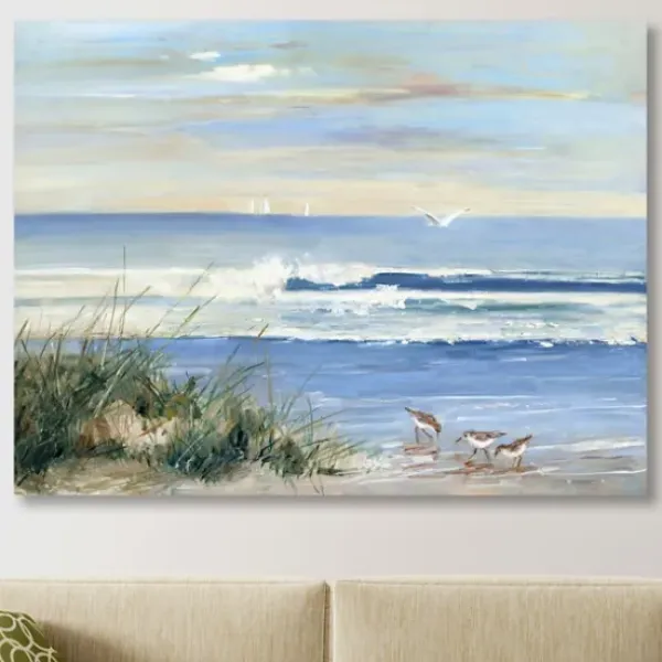 Canvas Art-Kirkland's Home Beach Combers Giclee Canvas Art Print, 40X30 Blue