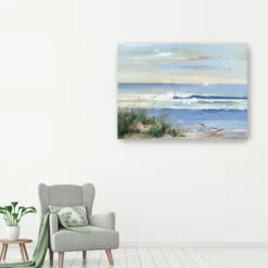 Canvas Art-Kirkland's Home Beach Combers Giclee Canvas Art Print, 48X36 In. Blue