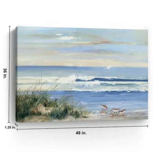 Canvas Art-Kirkland's Home Beach Combers Giclee Canvas Art Print, 48X36 In. Blue