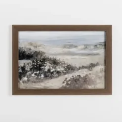 Framed Art-Kirkland's Home Beach Dunes Landscape Framed Art Print Gray