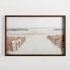 Framed Art-Kirkland's Home Beach Path Framed Art Print Ivory/White/Brown