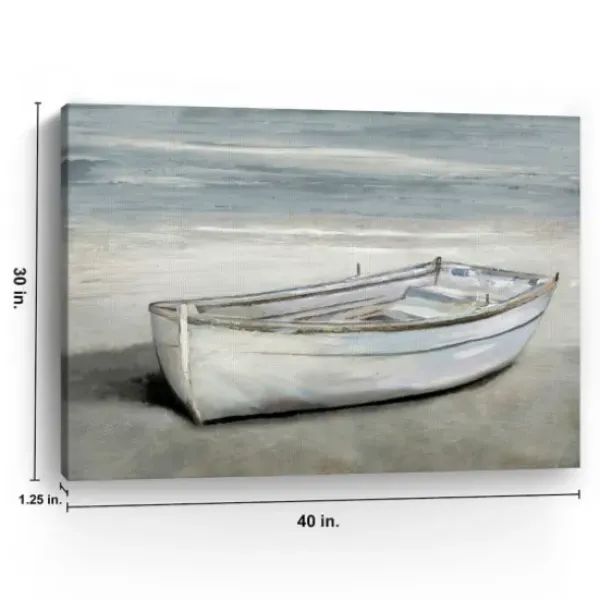 Canvas Art-Kirkland's Home Beached Giclee Canvas Art Print White/Tan