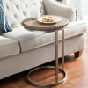 Accent & End Tables-Kirkland's Home Beaded Round Wood C-Table Brown