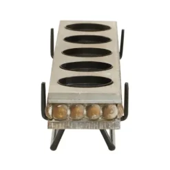 Candle Holders-Kirkland's Home Beaded Wood And Metal Base Candle Holder Brown
