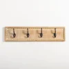 Hooks-Kirkland's Home Beaded Wood Plaque Metal Wall Hooks