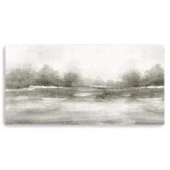 Canvas Art-Kirkland's Home Beautiful Journey Canvas Art Print, 60X30 In. Gray/White