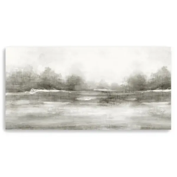 Canvas Art-Kirkland's Home Beautiful Journey Canvas Art Print, 60X30 In. Gray/White