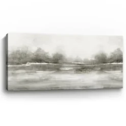 Canvas Art-Kirkland's Home Beautiful Journey Canvas Art Print, 60X30 In. Gray/White