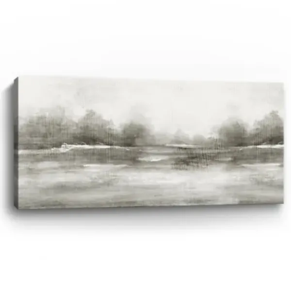 Canvas Art-Kirkland's Home Beautiful Journey Canvas Art Print, 60X30 In. Gray/White