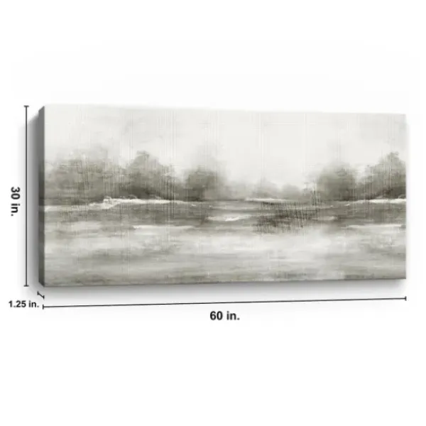 Canvas Art-Kirkland's Home Beautiful Journey Canvas Art Print, 60X30 In. Gray/White