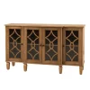 Cabinets & Sideboards-Kirkland's Home Becky Acorn Wood 4-Door Sideboard Brown