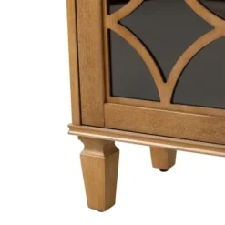 Cabinets & Sideboards-Kirkland's Home Becky Acorn Wood 4-Door Sideboard Brown