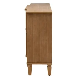 Cabinets & Sideboards-Kirkland's Home Becky Acorn Wood 4-Door Sideboard Brown