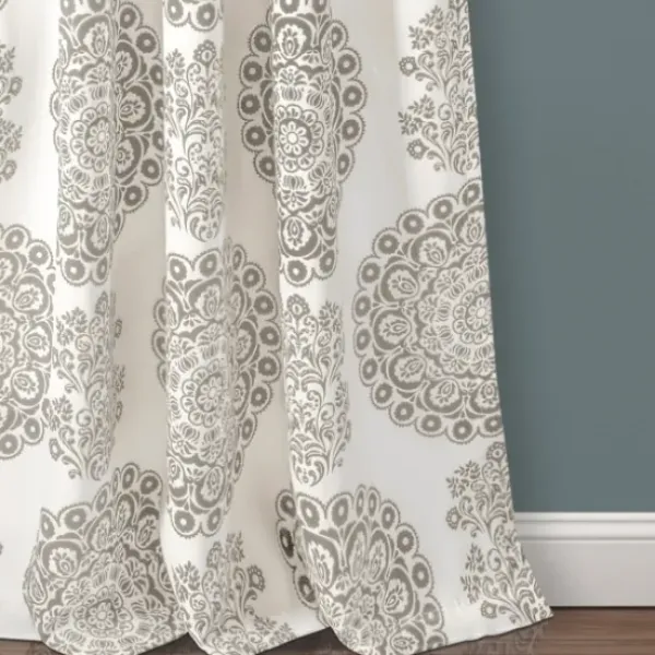 Curtains & Drapes-Kirkland's Home Becky Curtain Panel Set, 96 In. Gray