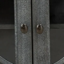 Cabinets & Sideboards-Kirkland's Home Becky Wood 4-Door Sideboard Gray