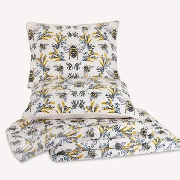 Quilts-Kirkland's Home Bee You 2-Pc. Twin Bedding Quilt Set White/Yellow/Black