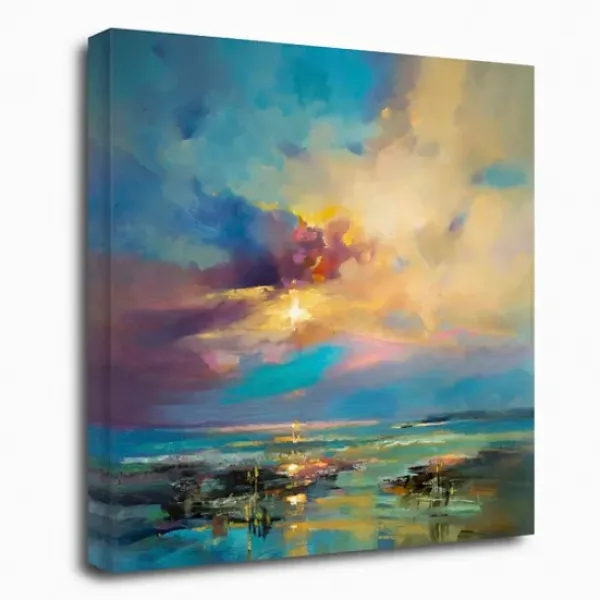 Canvas Art-Kirkland's Home Before Nightfall Canvas Art Print, 30X30 In. Blue/Yellow/Multi