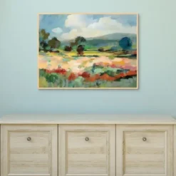 Canvas Art-Kirkland's Home Before The Summer Rain Framed Canvas Art Print Blue/Green/Multi